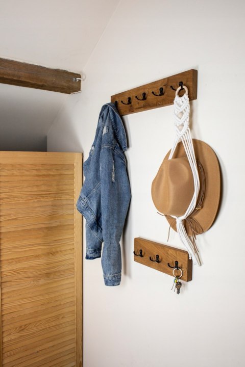 Wieszak ścienny DĘBOWY NA UBRANIA 30*10cm LOFT DĄB Wieszak ścienny DĘBOWY NA UBRANIA 30*10cm LOFT DĄB